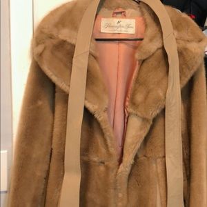 Flemington mink fur and authentic leather coat